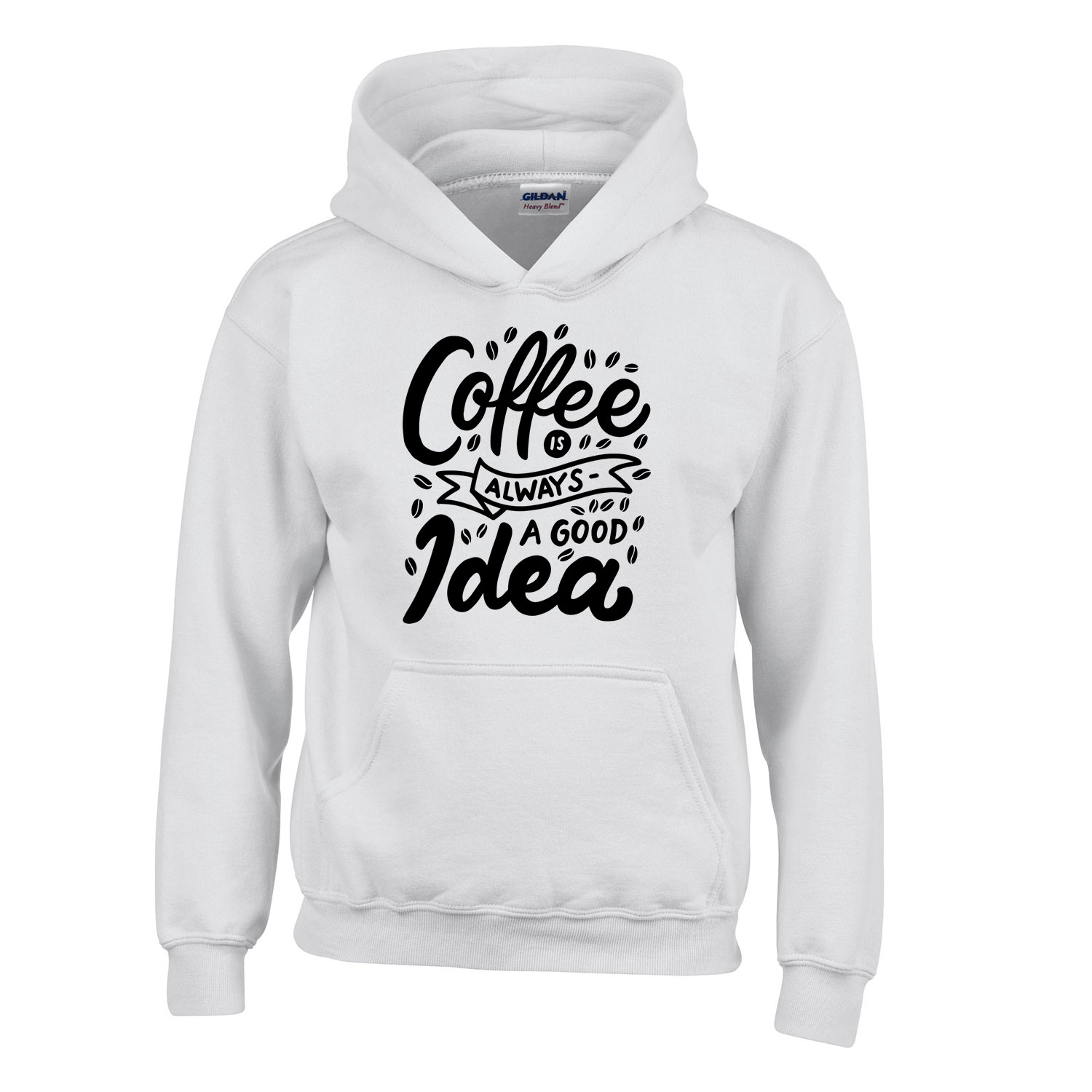coffee kávé Fehér Gyerek Kapucnis Pulóver