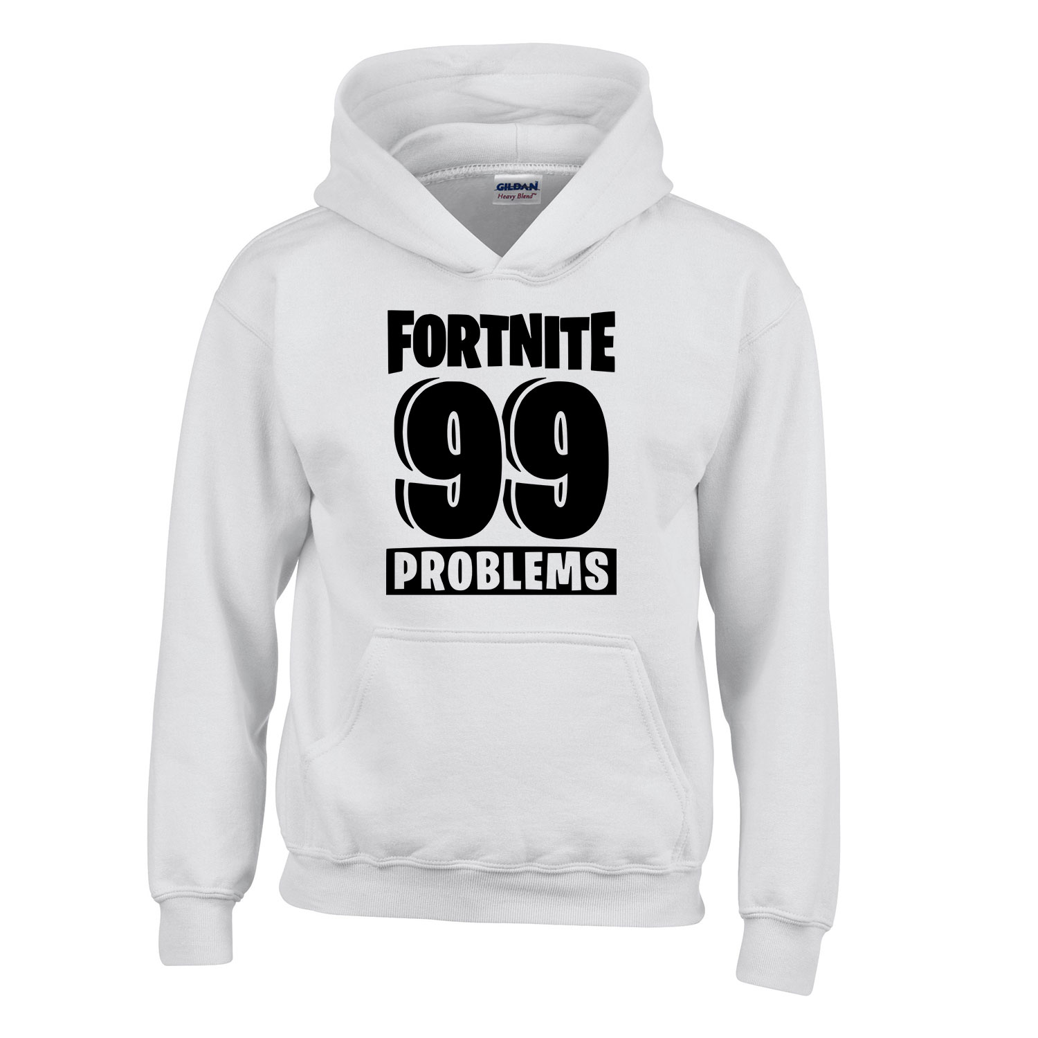 fortnite 99 problems Fehér Gyerek Kapucnis Pulóver