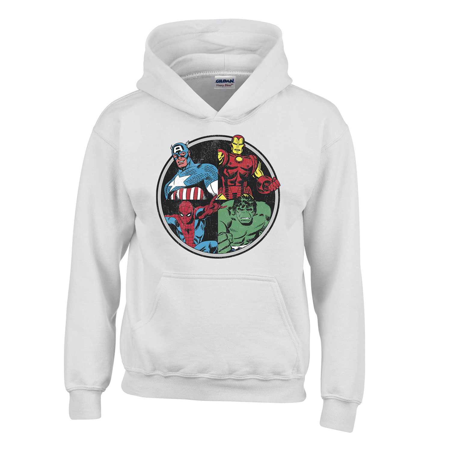 avengers bosszúállók vasember hulk pókember Fehér Gyerek Kapucnis Pulóver