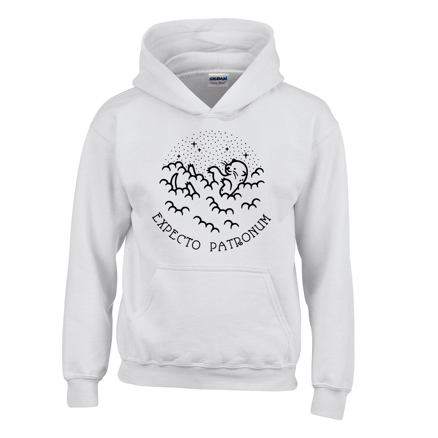 Harry Potter Patronus Fehér Gyerek Kapucnis Pulóver