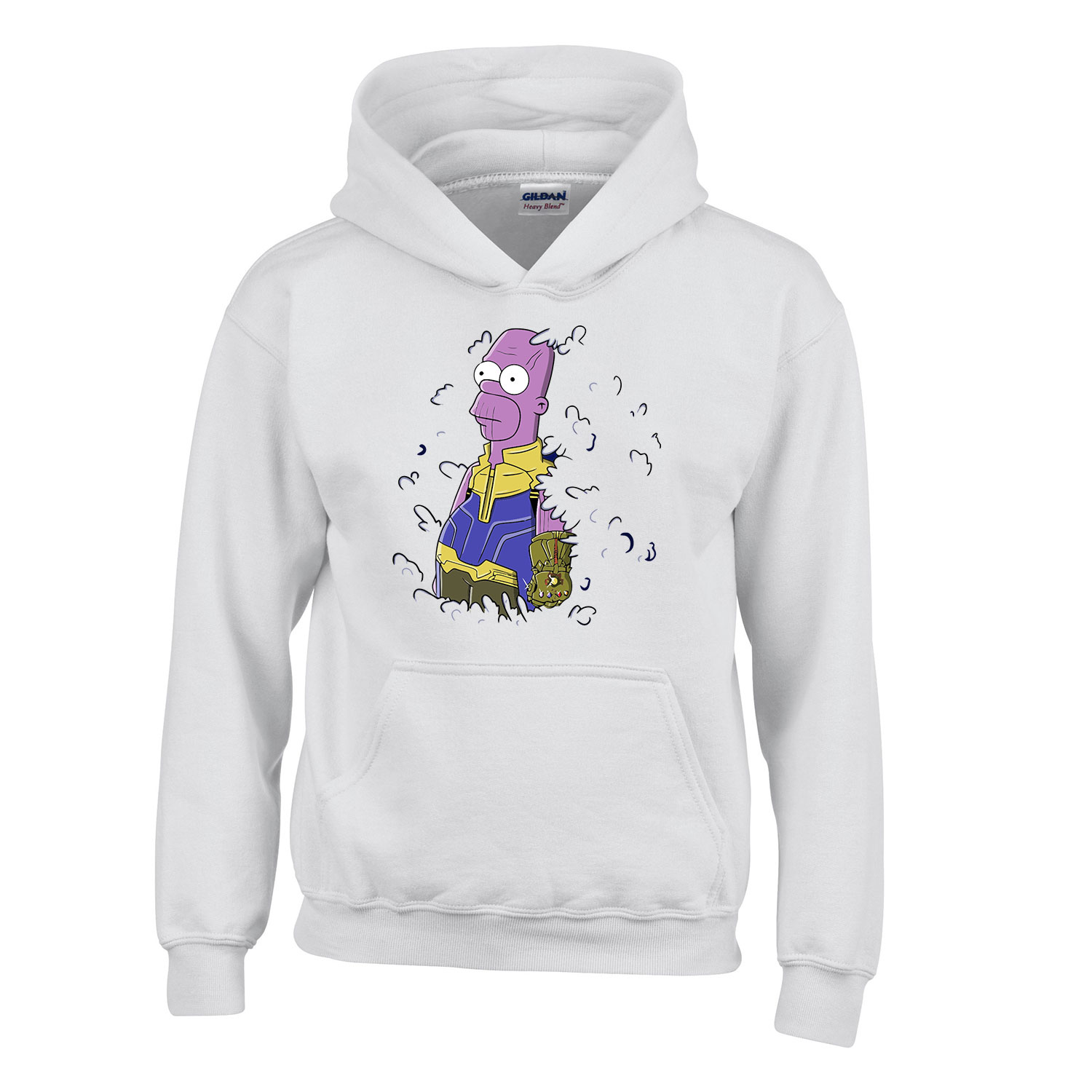 thanos homer simpson Fehér Gyerek Kapucnis Pulóver