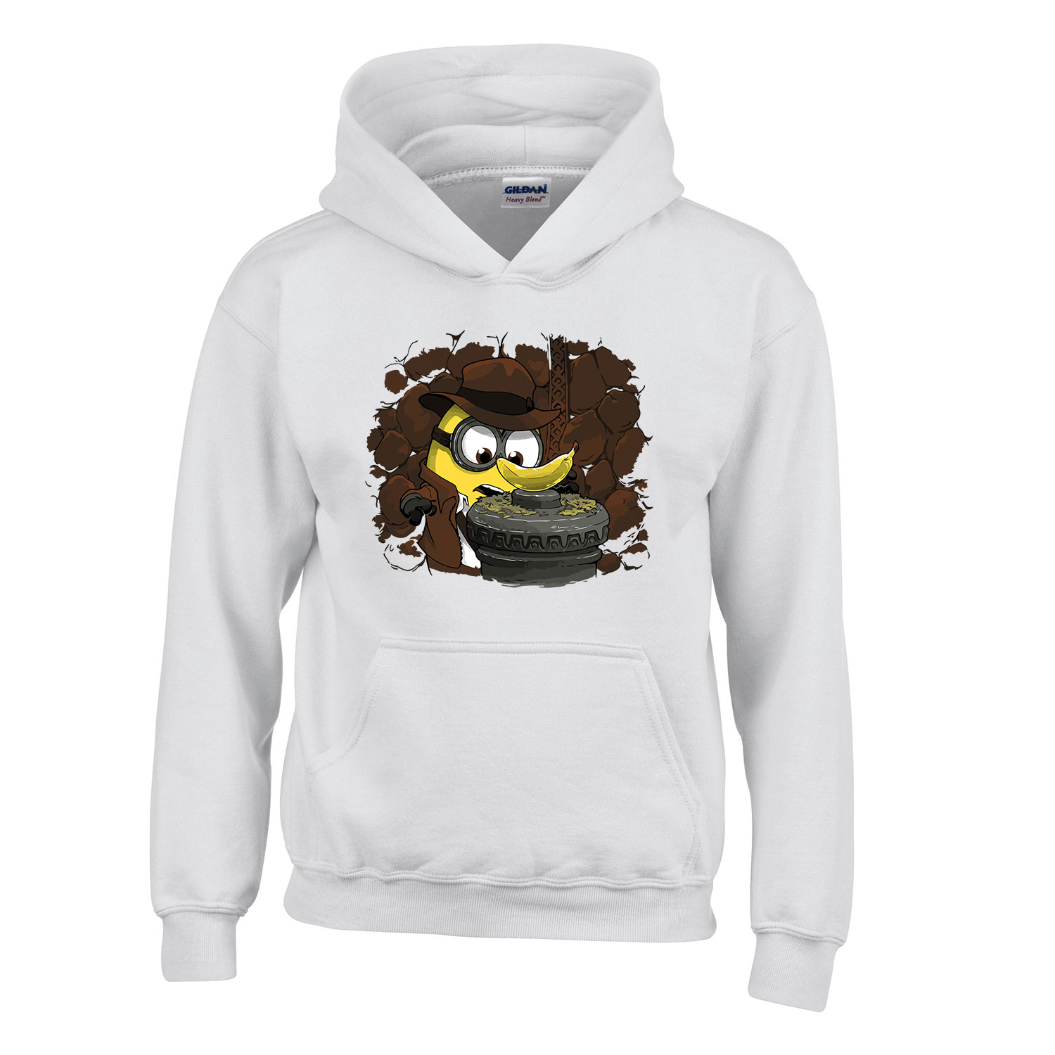 banana minions minyonok Fehér Gyerek Kapucnis Pulóver
