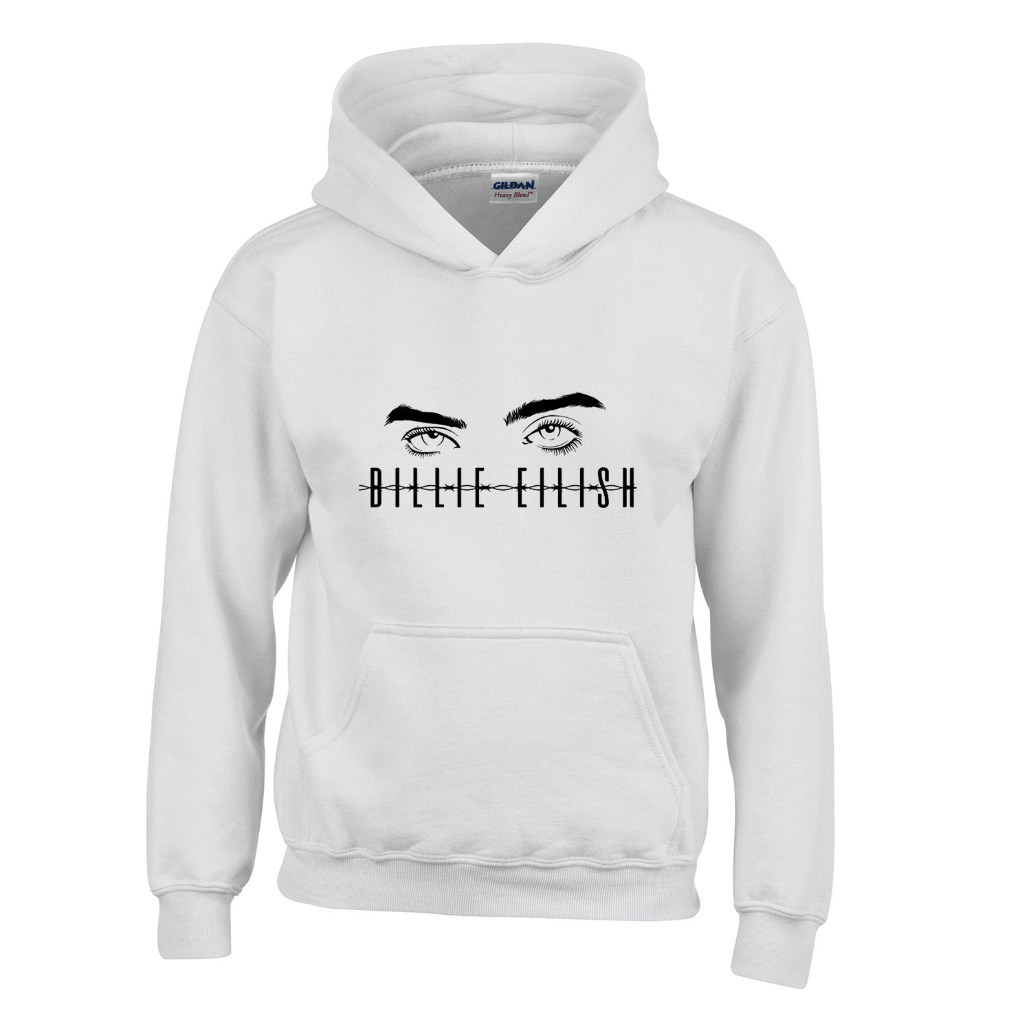 billie eilish Fehér Gyerek Kapucnis Pulóver