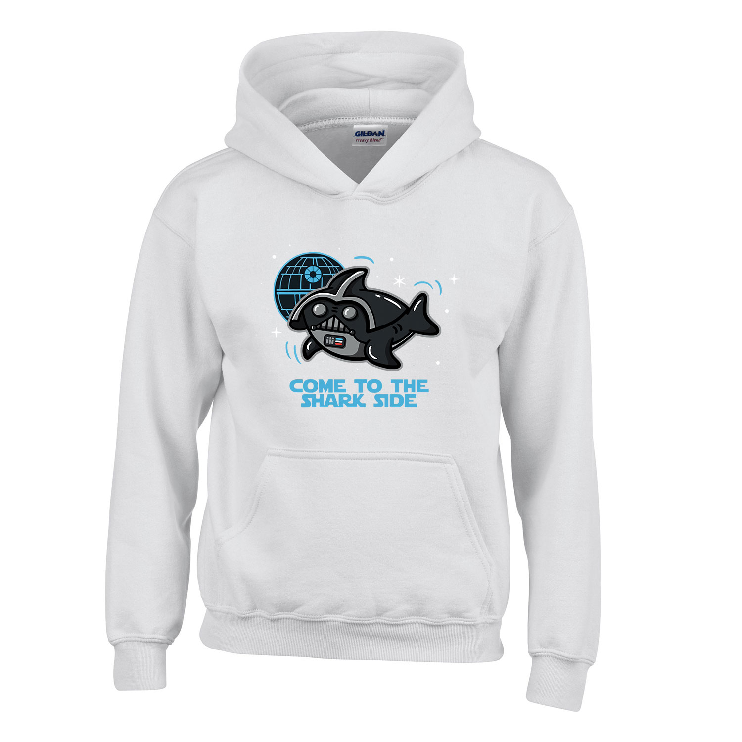cápa cápás shark side Fehér Gyerek Kapucnis Pulóver