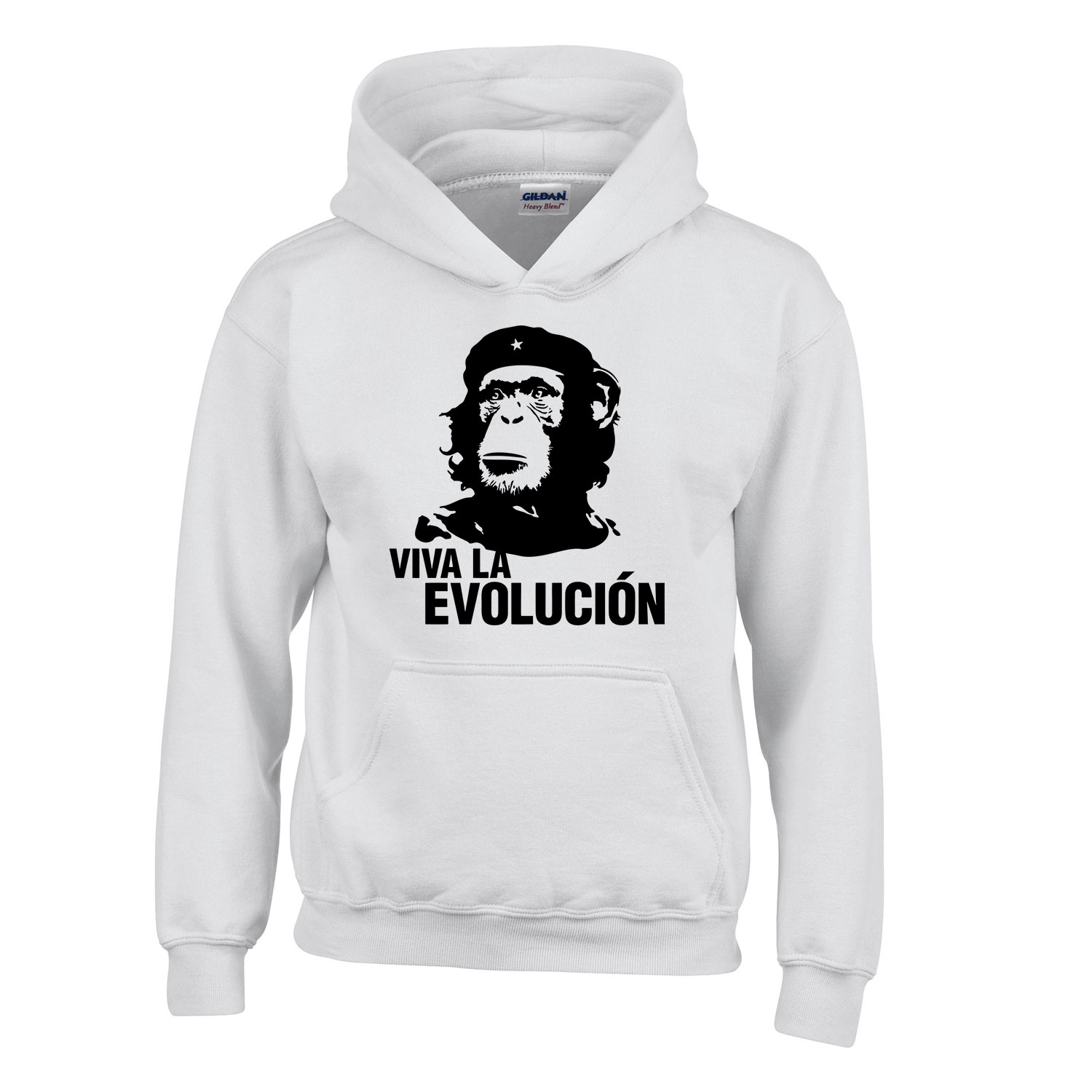 evolúció evolution majom csimpánz Fehér Gyerek Kapucnis Pulóver