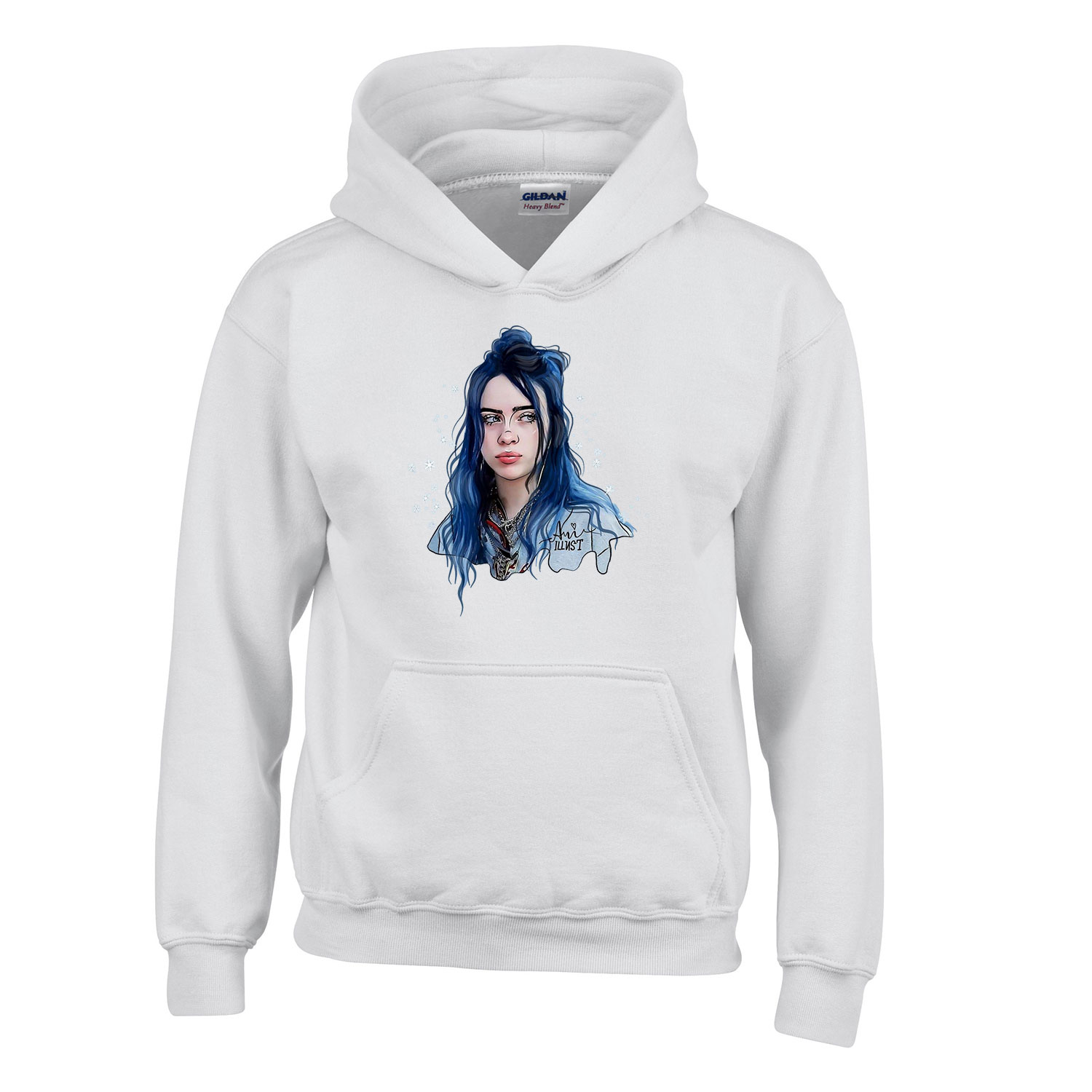 billie eilish Fehér Gyerek Kapucnis Pulóver