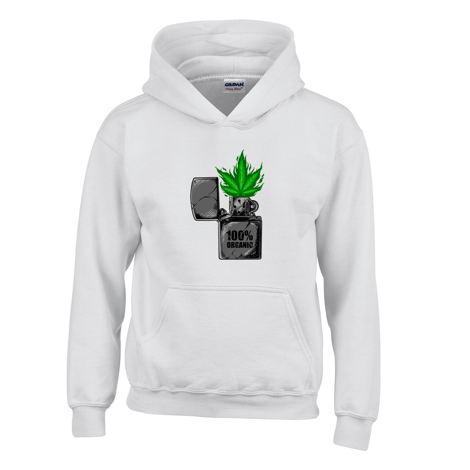 canabis cannabis kanabisz marihuána Fehér Gyerek Kapucnis Pulóver