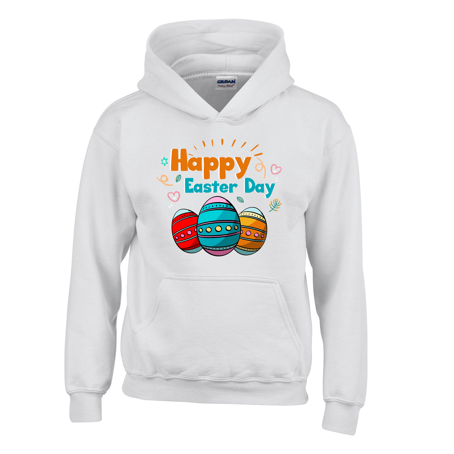 happy easter húsvét Fehér Gyerek Kapucnis Pulóver