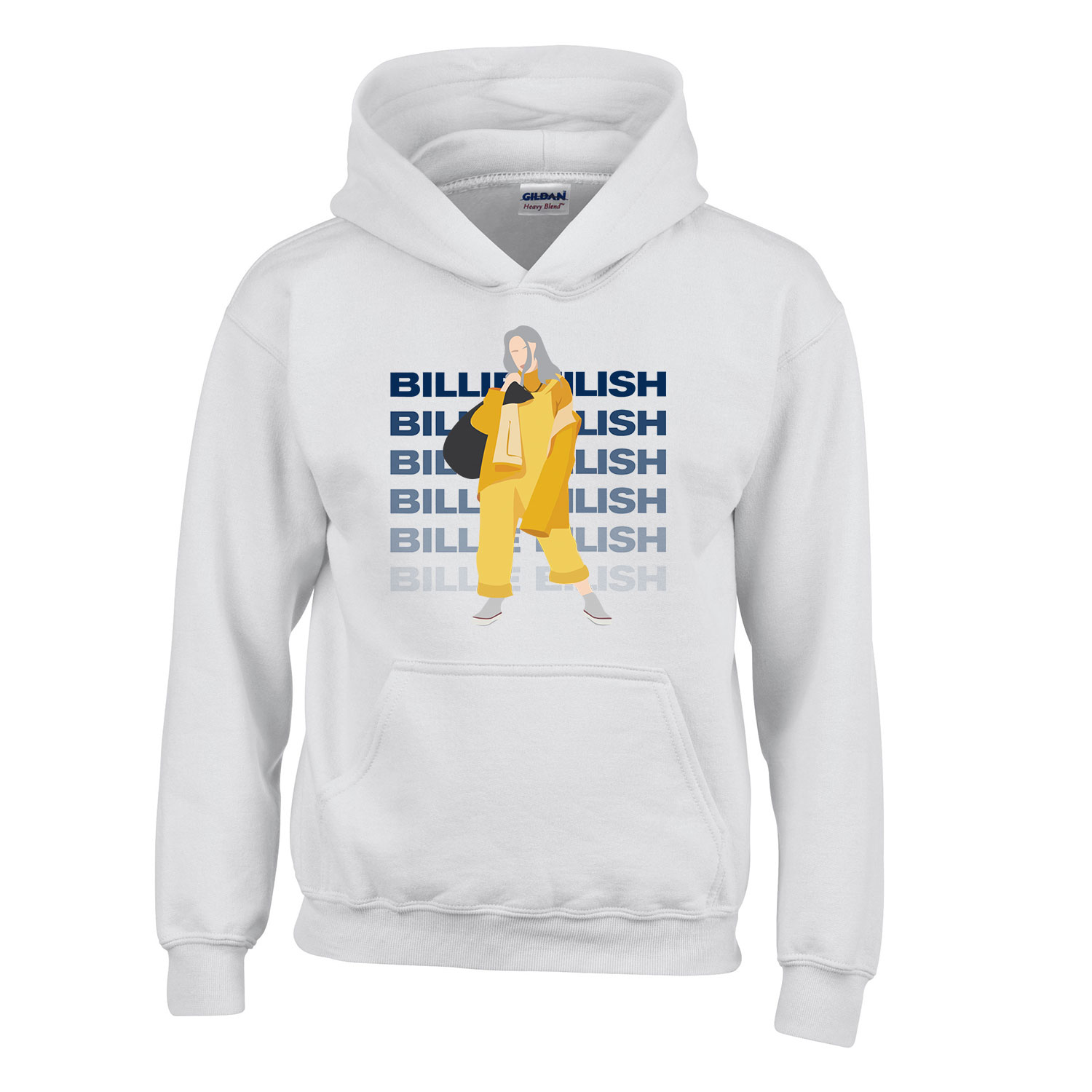 billie eilish Fehér Gyerek Kapucnis Pulóver