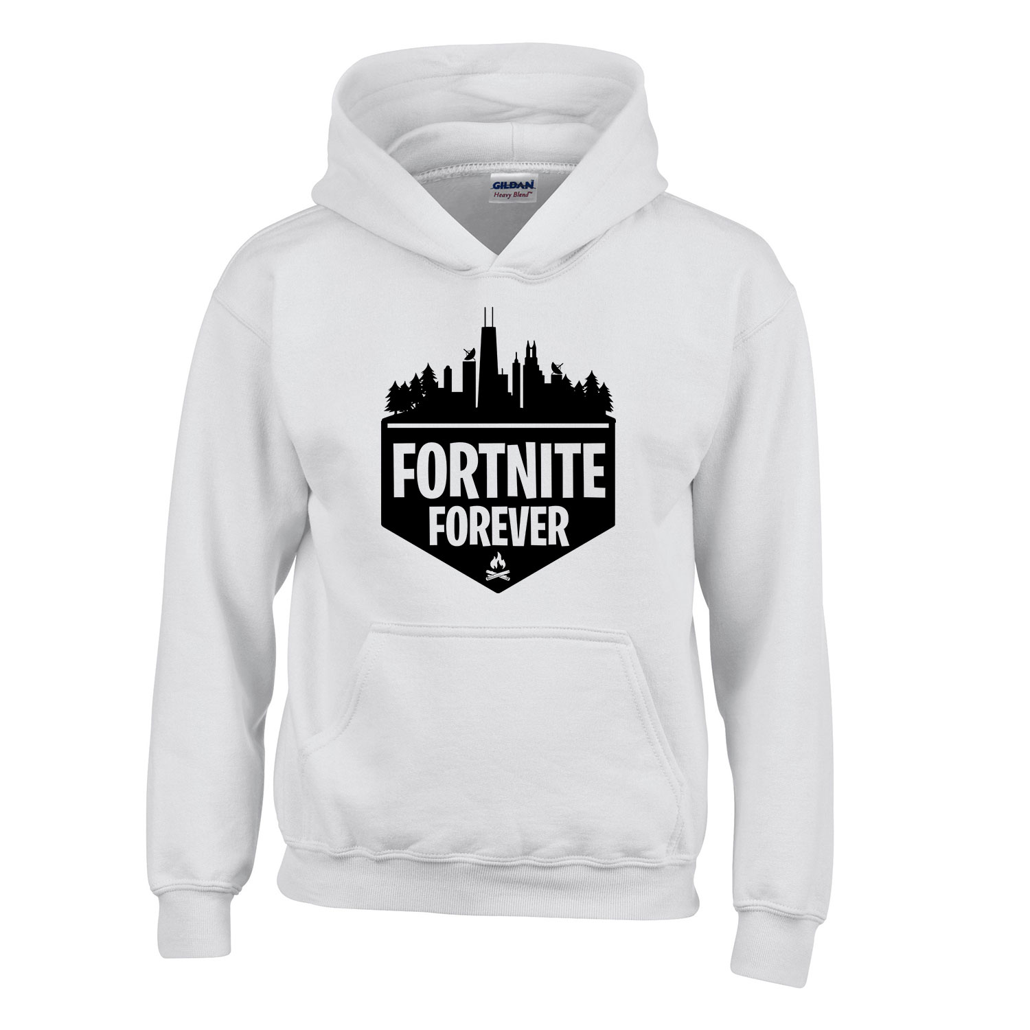fortnite forever Fehér Gyerek Kapucnis Pulóver