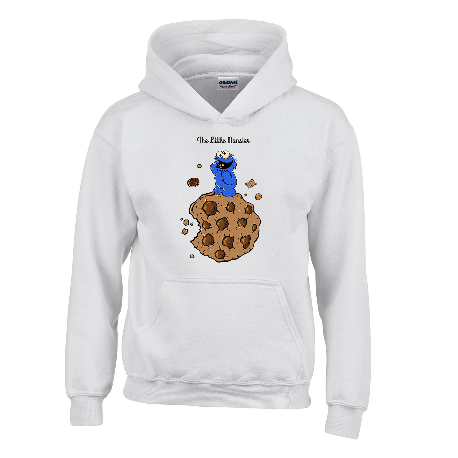 sütiszörny cookie monster Fehér Gyerek Kapucnis Pulóver
