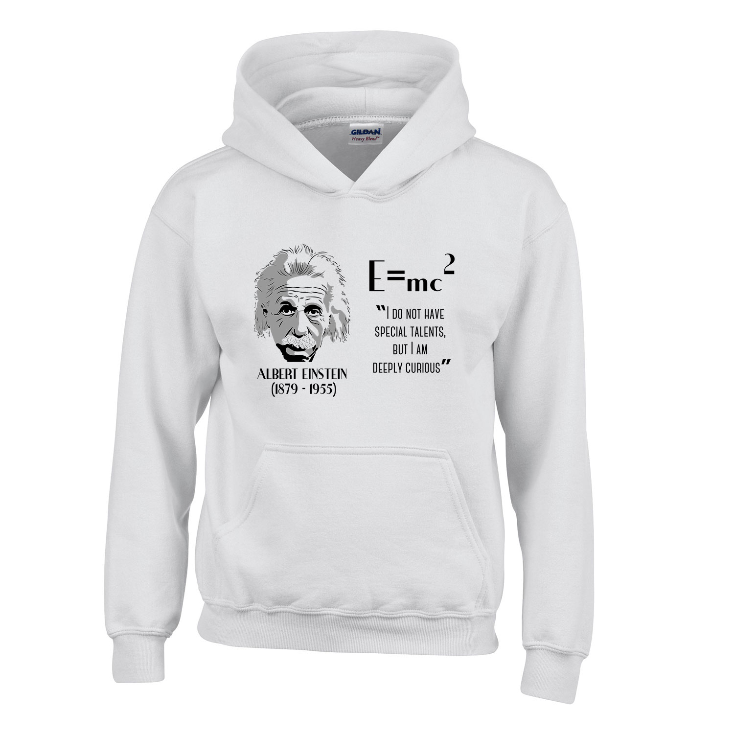 albert einstein Fehér Gyerek Kapucnis Pulóver