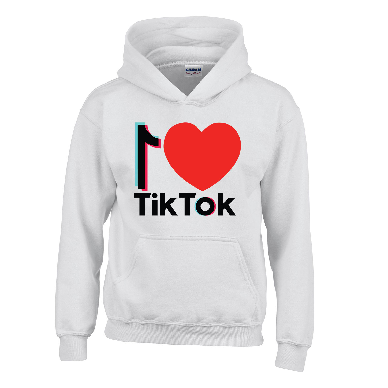 tik tok Fehér Gyerek Kapucnis Pulóver