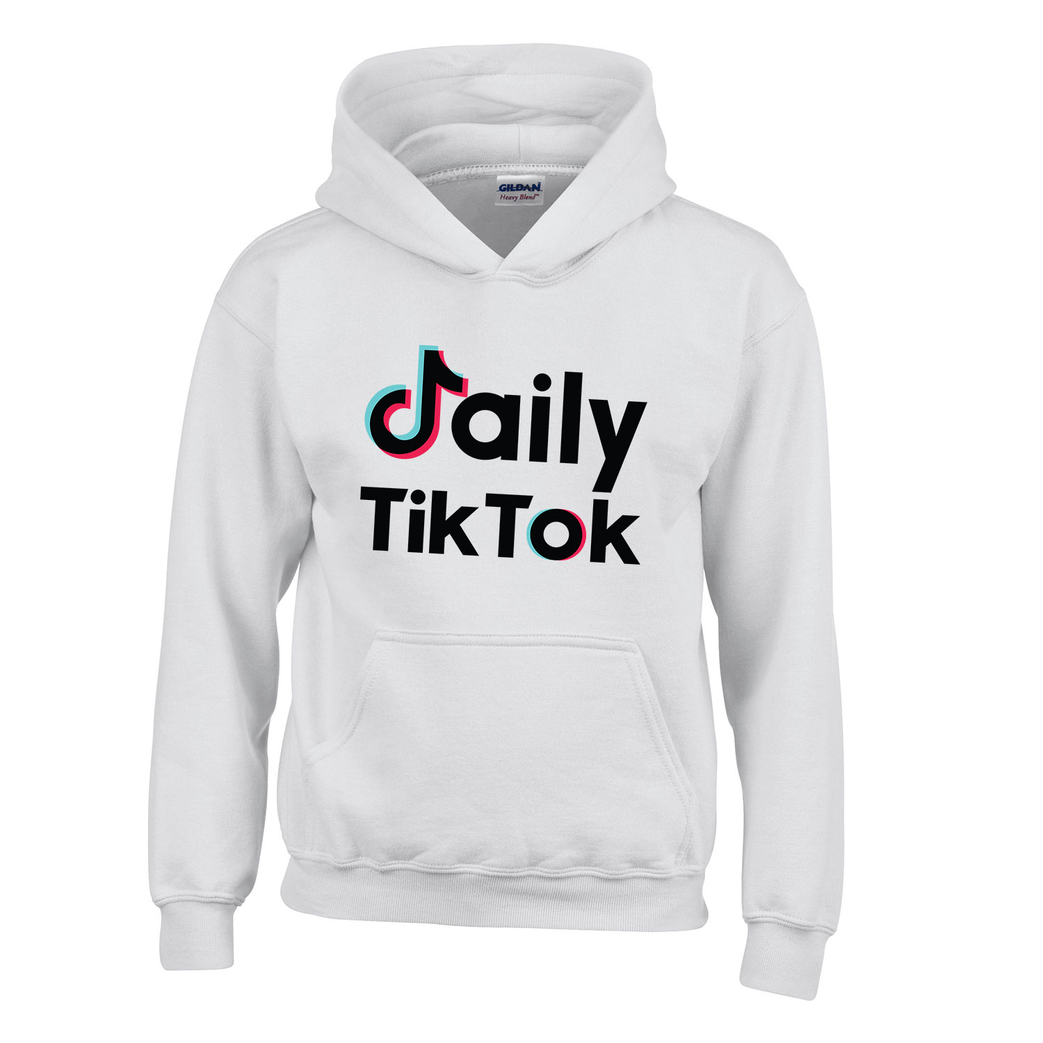 tik tok Fehér Gyerek Kapucnis Pulóver