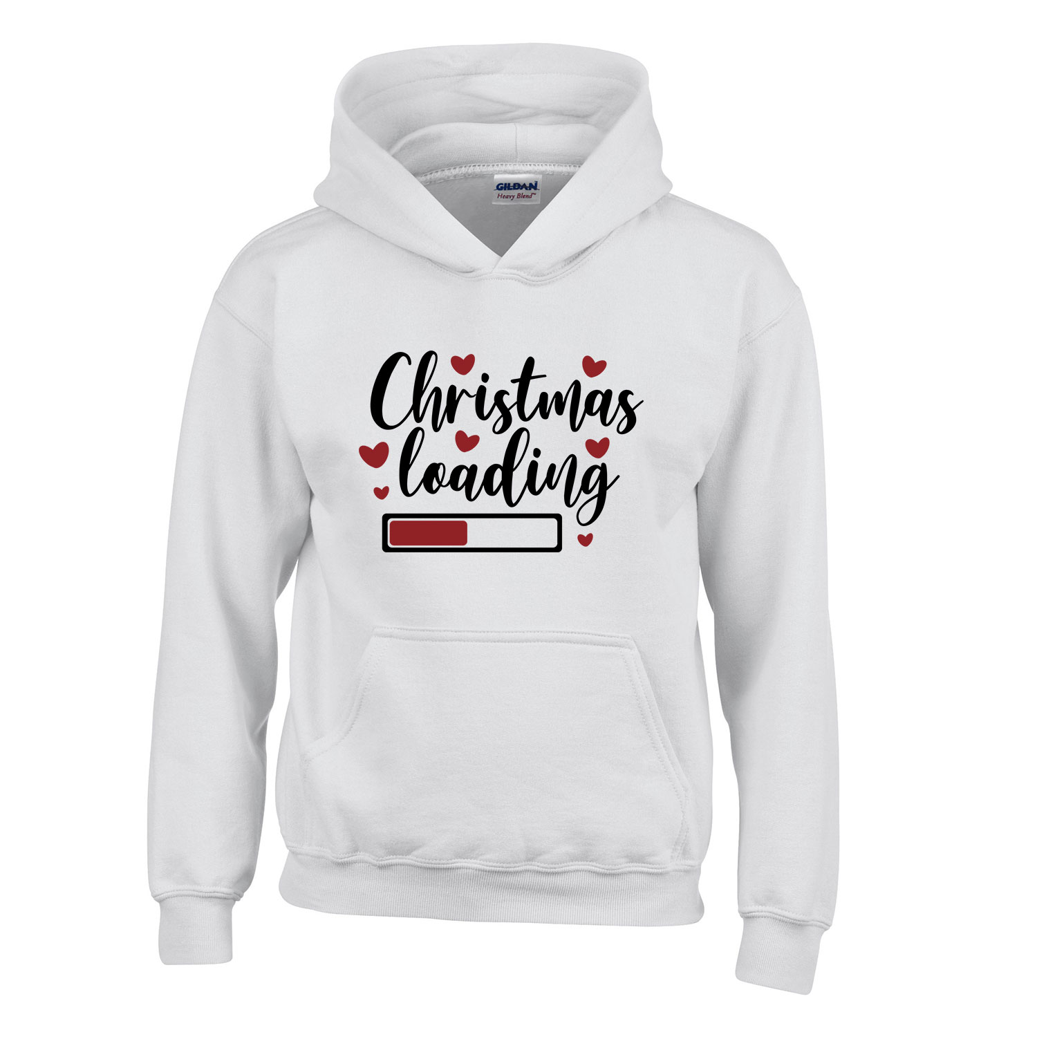 karácsony christmas karácsonyos Fehér Gyerek Kapucnis Pulóver
