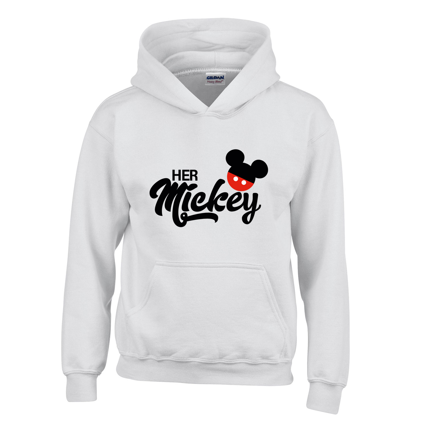 her mickey páros pároknak Fehér Gyerek Kapucnis Pulóver