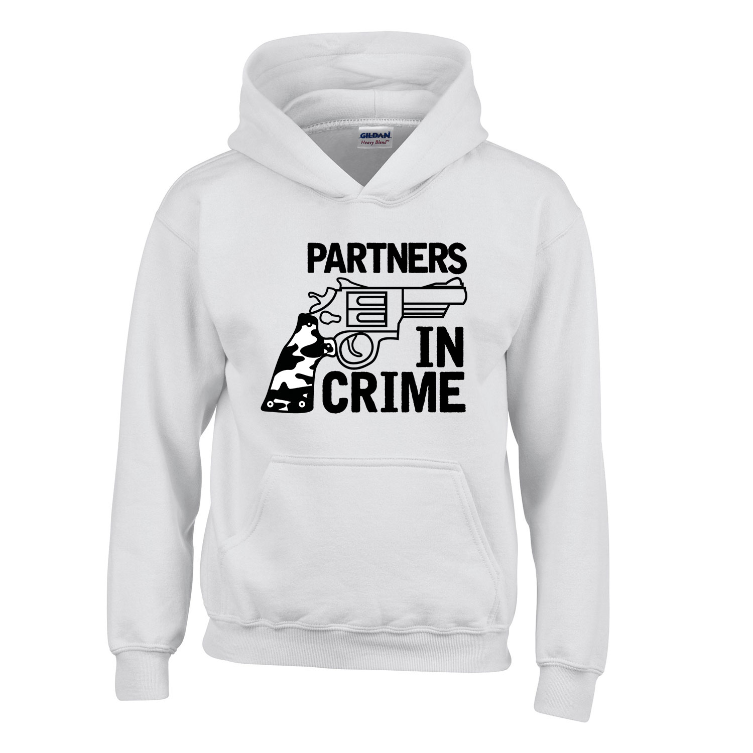 Partners In Crime páros pároknak Fehér Gyerek Kapucnis Pulóver