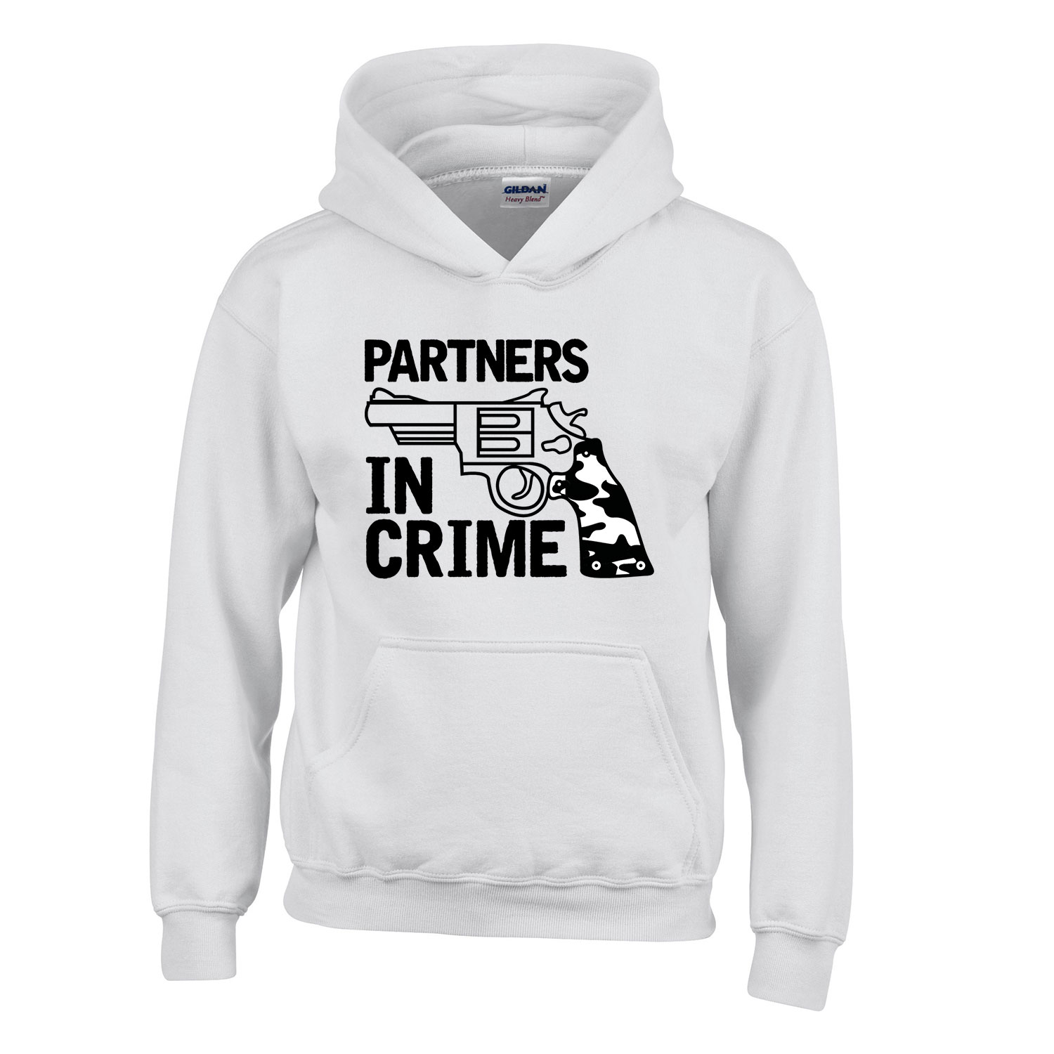 Partners In Crime páros pároknak Fehér Gyerek Kapucnis Pulóver