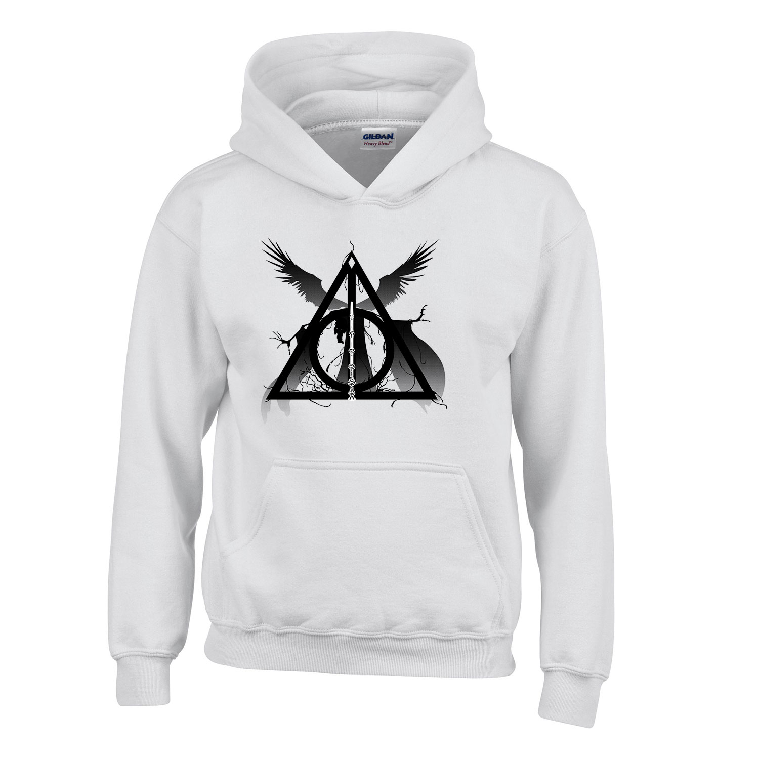 harry potter halál ereklyéi Fehér Gyerek Kapucnis Pulóver