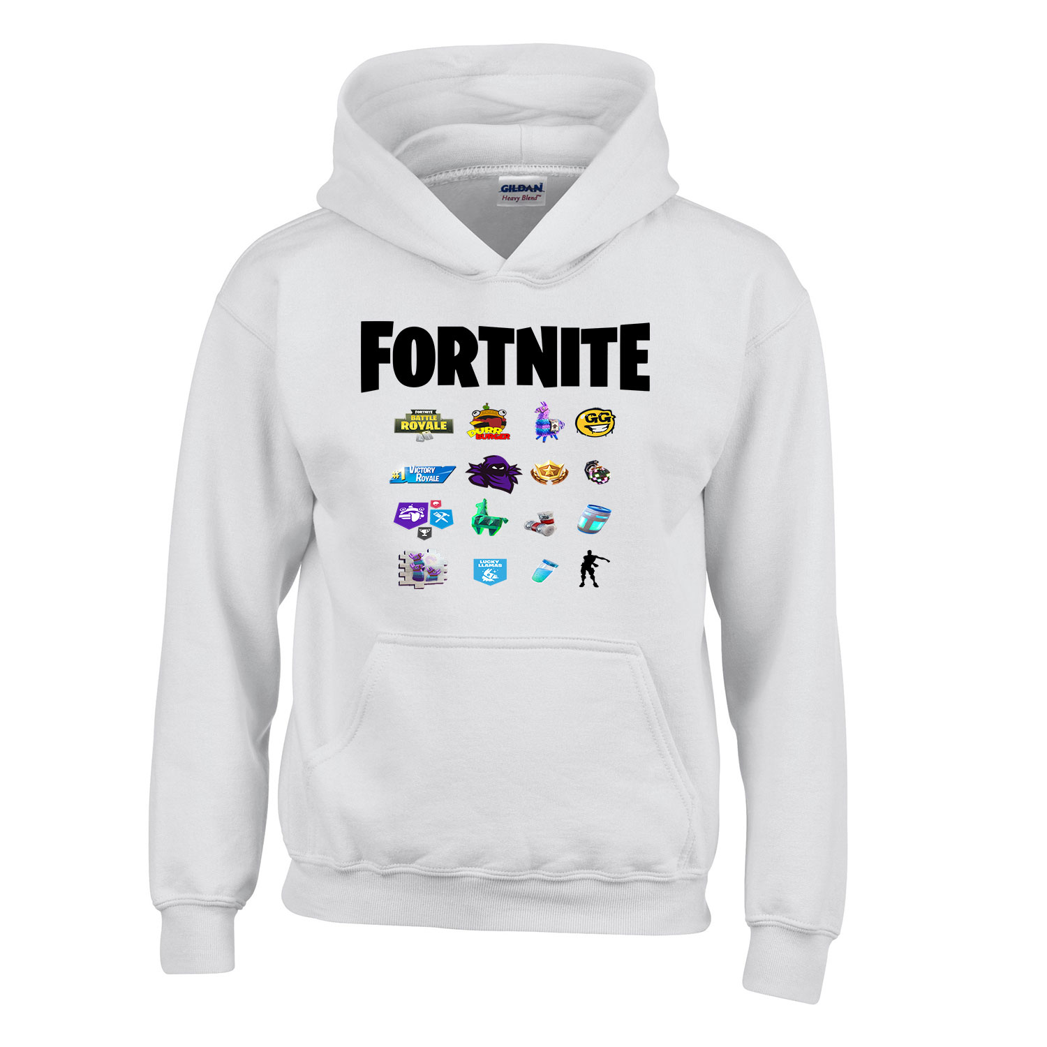 fortnite loot láma Fehér Gyerek Kapucnis Pulóver