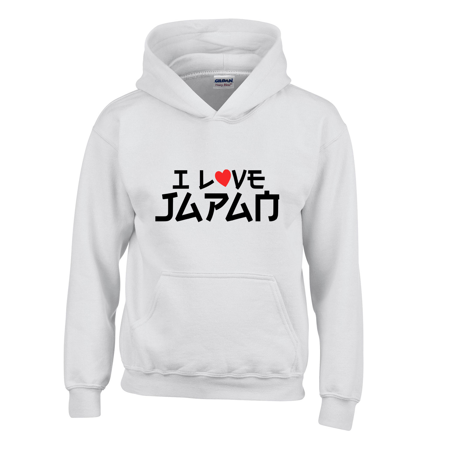 i love japán japan Fehér Gyerek Kapucnis Pulóver