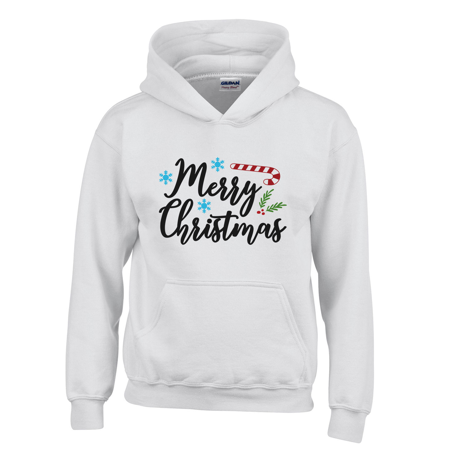 karácony christmas Fehér Gyerek Kapucnis Pulóver