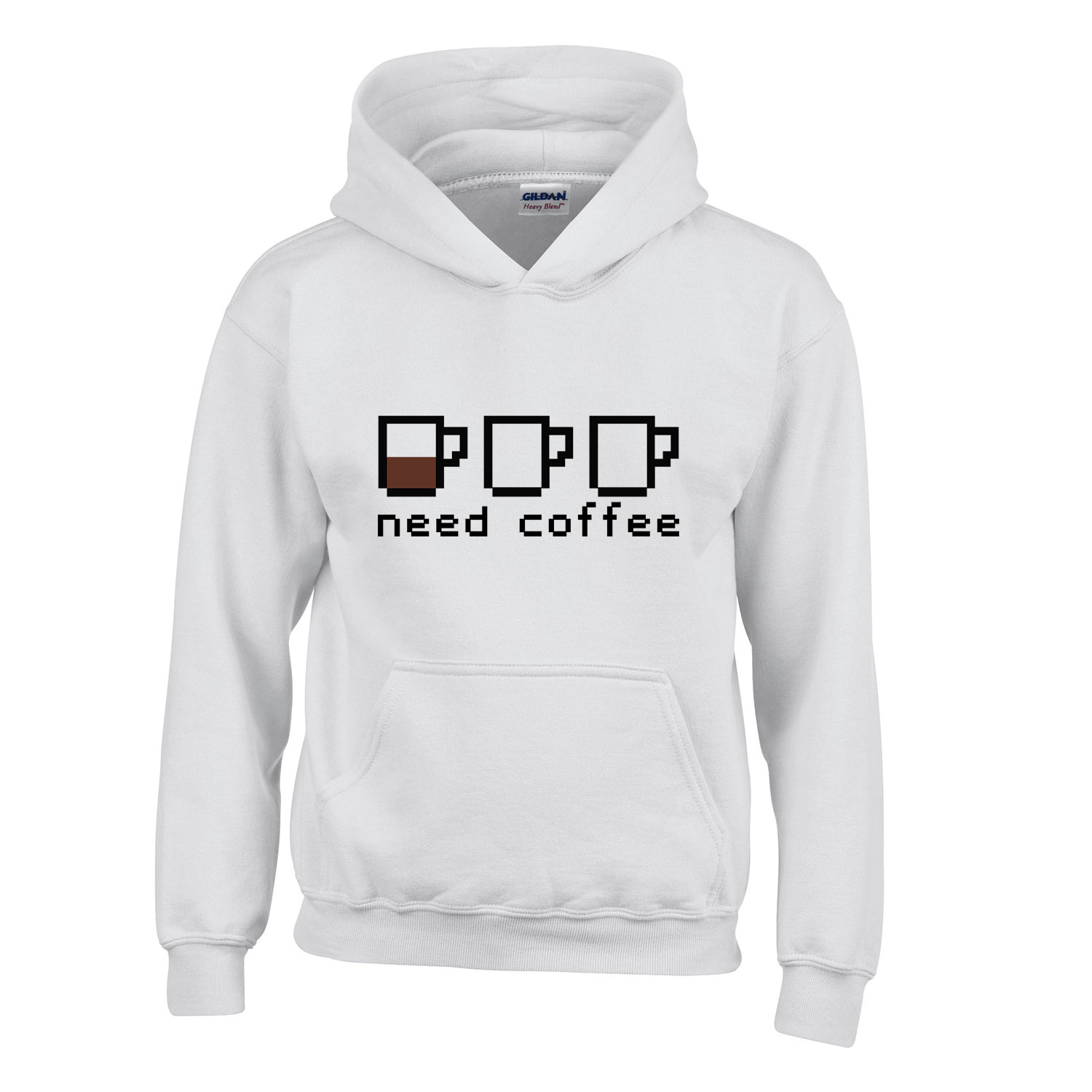 kávé coffee Fehér Gyerek Kapucnis Pulóver