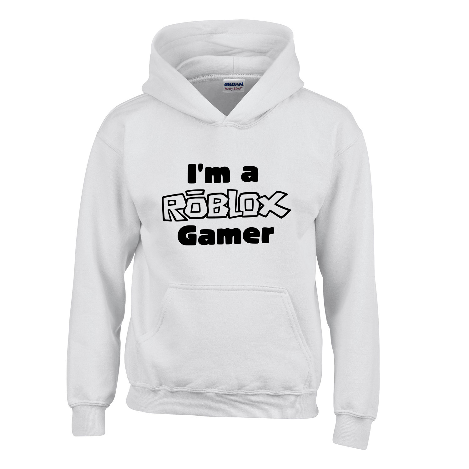 roblox gamer Fehér Gyerek Kapucnis Pulóver