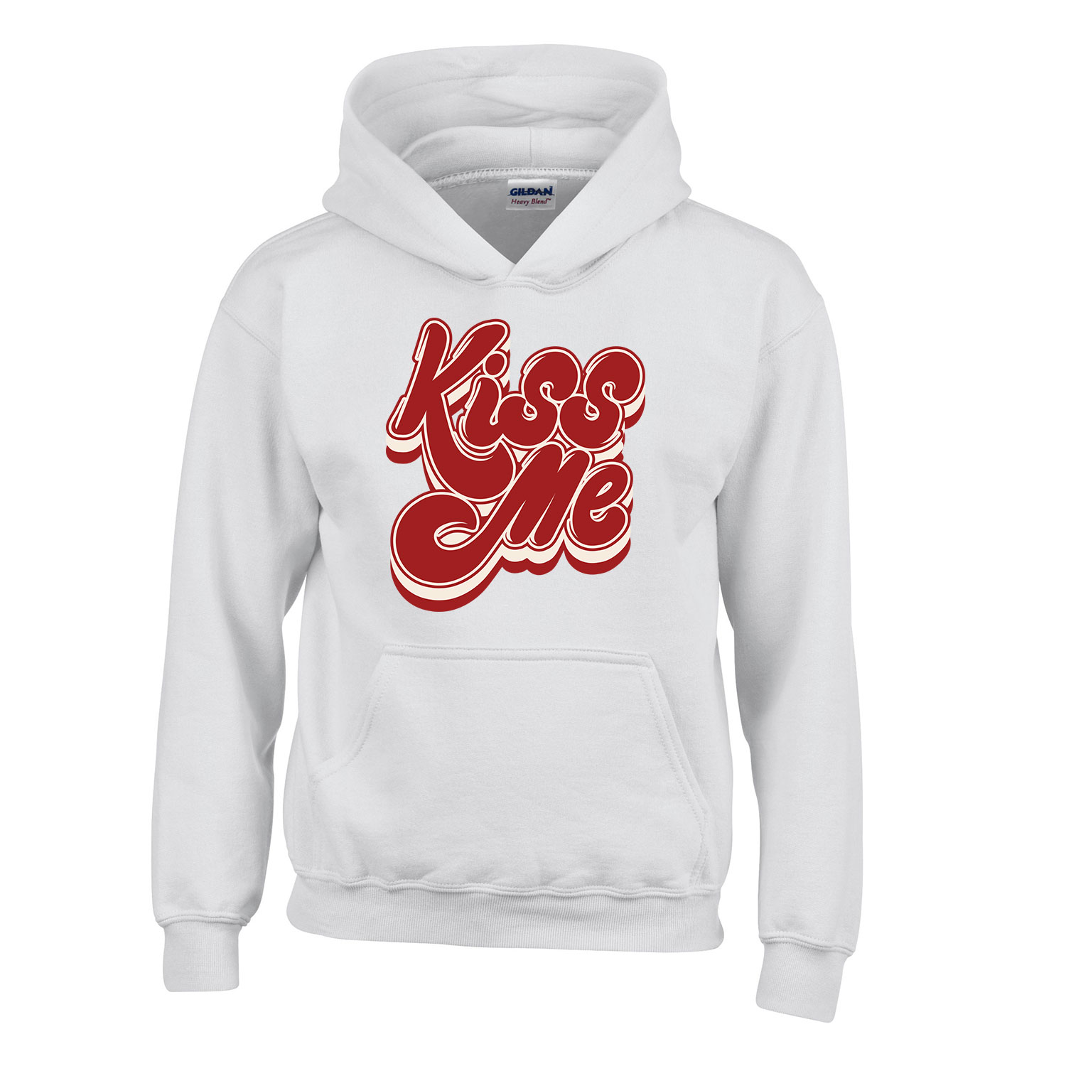 kiss me Fehér Gyerek Kapucnis Pulóver