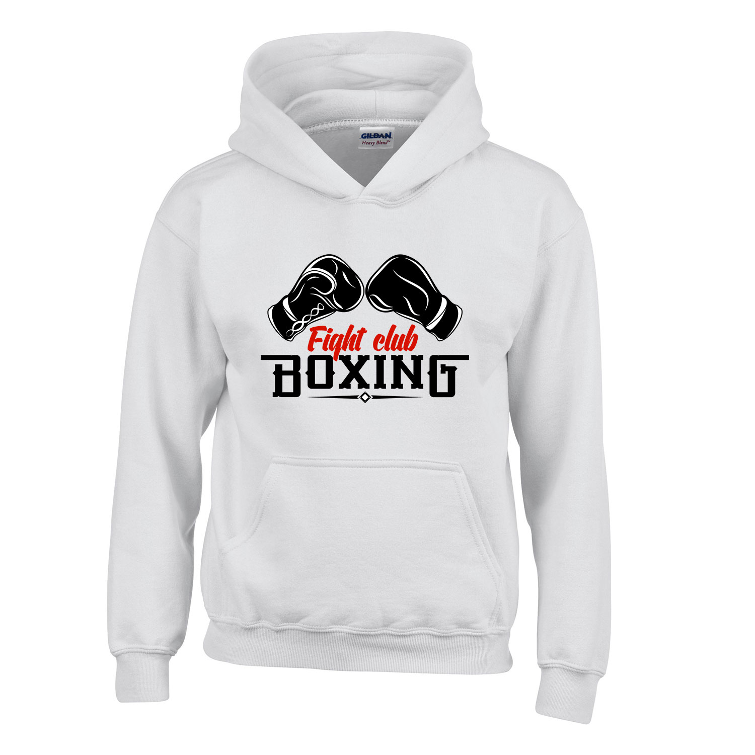 box boxing Fehér Gyerek Kapucnis Pulóver