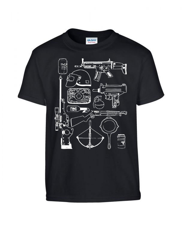 pubg gamer Fekete Gyerek Póló