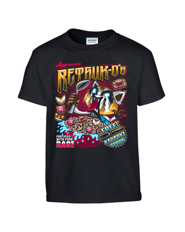 Aggretsuko Fekete Gyerek Póló