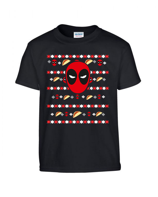 deadpool karácsony ronda pulcsi Fekete Gyerek Póló