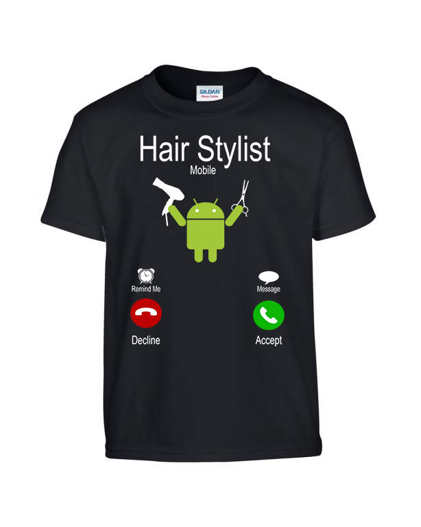 android fodrász fodrászat Fekete Gyerek Póló