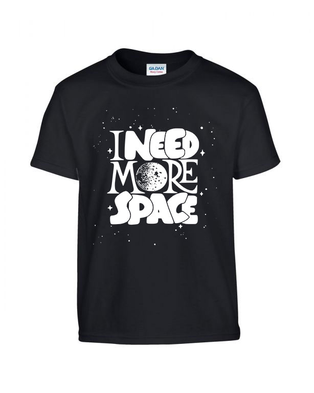 i need more space Fekete Gyerek Póló