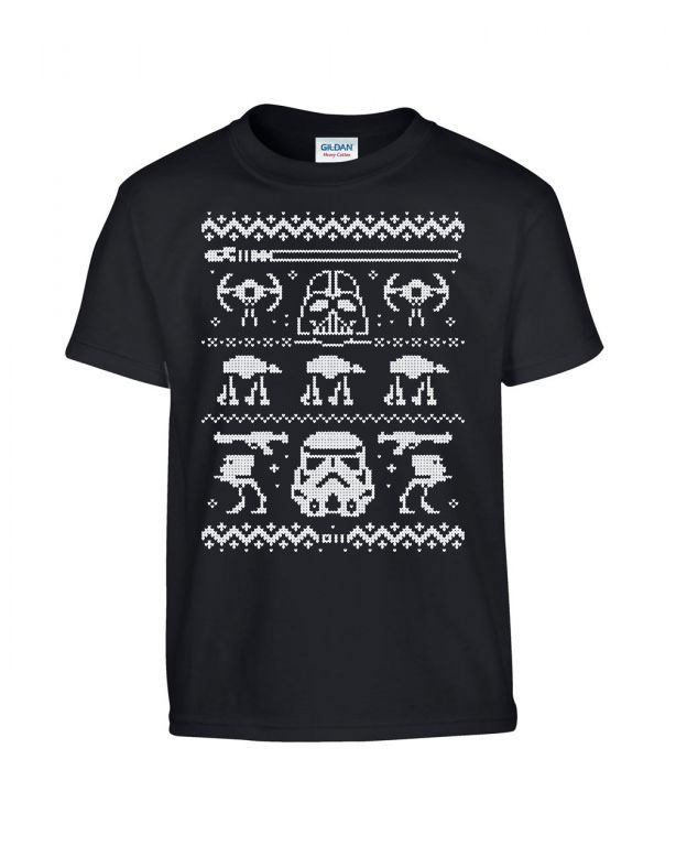 star wars darth vader karácsony pulcsi Fekete Gyerek Póló