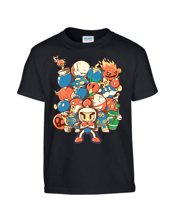 bomberman mario voltorb pokemon Fekete Gyerek Póló