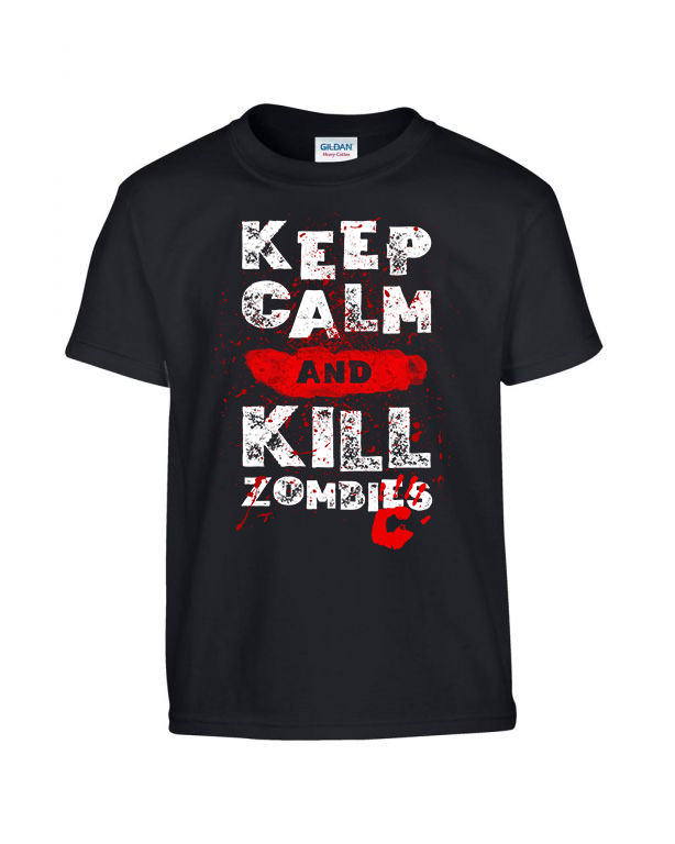 zombi zombis zombie humor kill Fekete Gyerek Póló