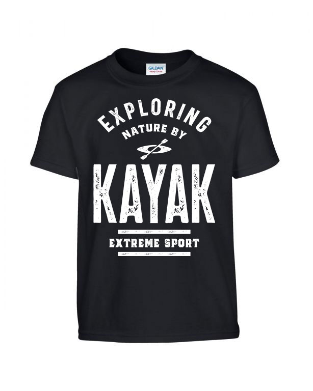 kajak kenu kayak Fekete Gyerek Póló