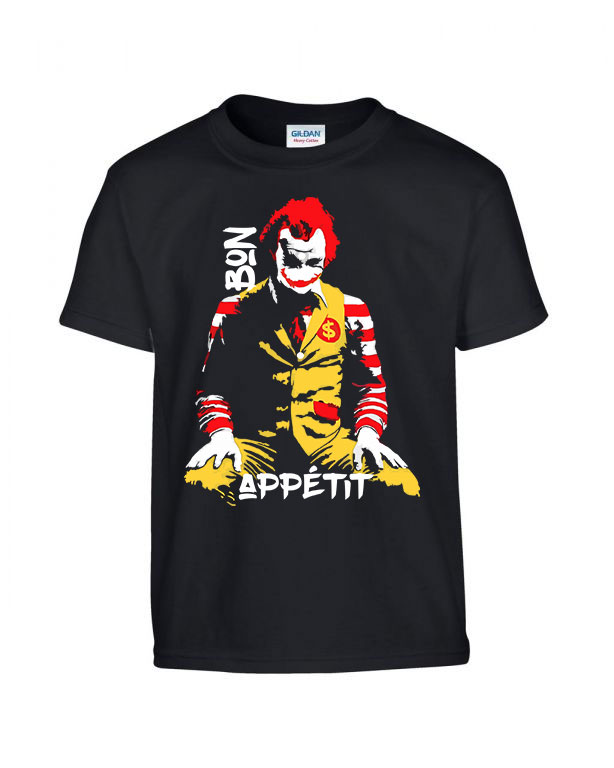 ronald mcdonald joker Fekete Gyerek Póló