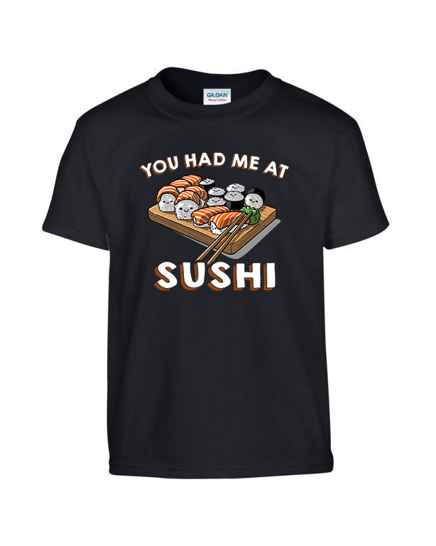 sushi szusi japán Fekete Gyerek Póló