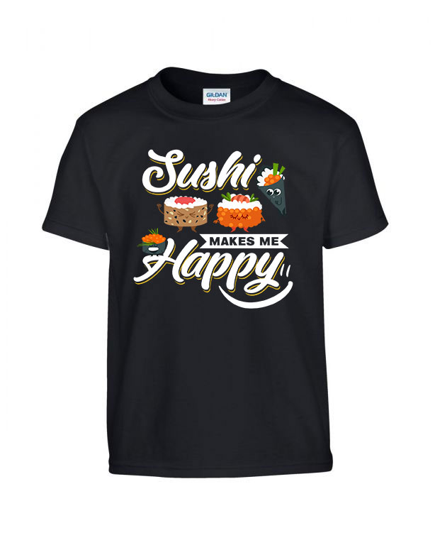 Szusi sushi Fekete Gyerek Póló
