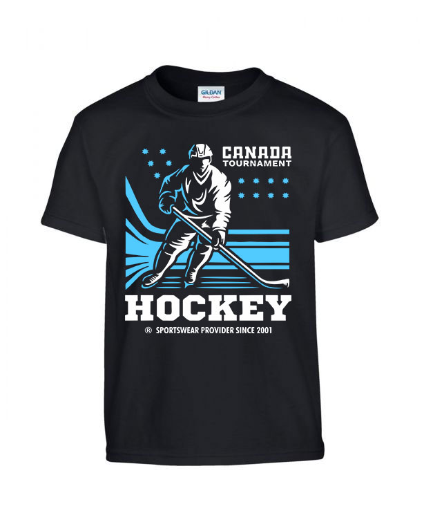 hockey hoki Fekete Gyerek Póló