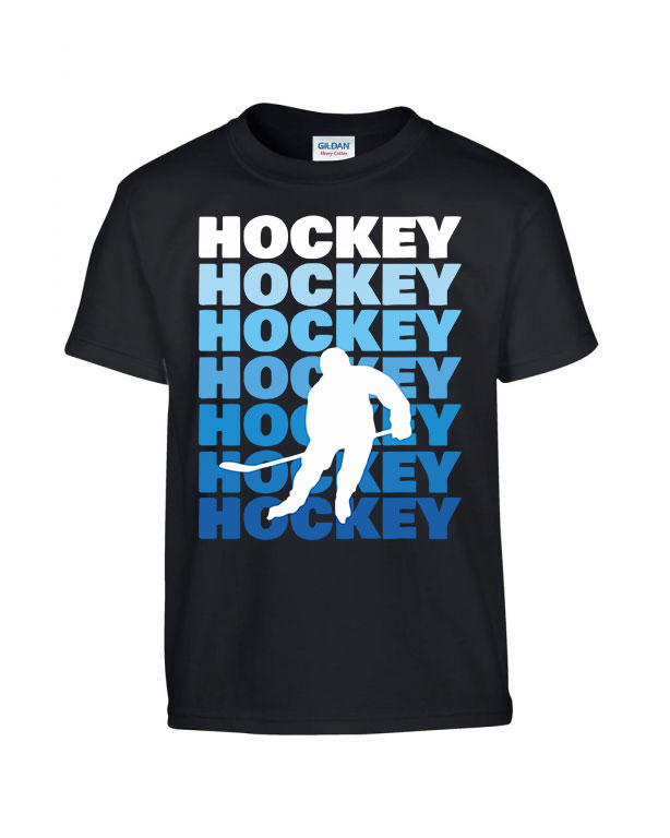 hockey hokis Fekete Gyerek Póló