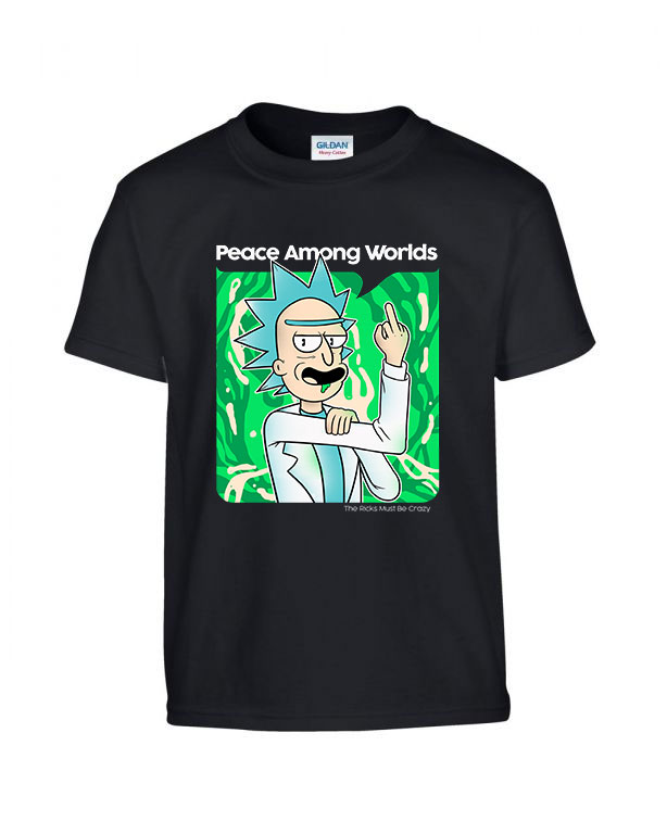 rick és morty Fekete Gyerek Póló