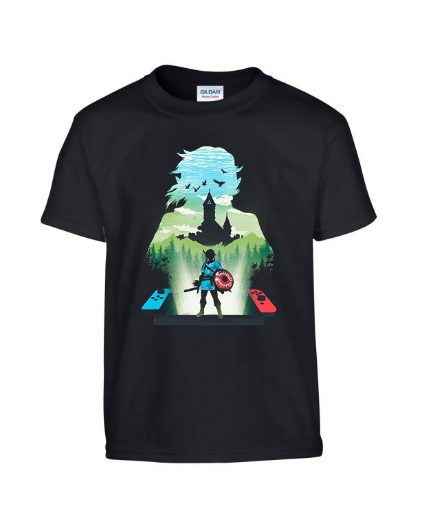 zelda link Fekete Gyerek Póló
