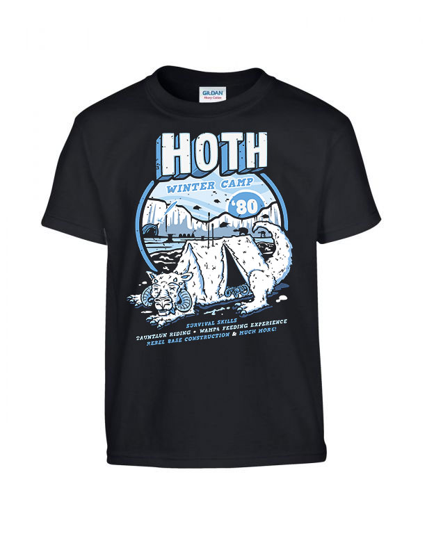 star wars hoth bolygó Fekete Gyerek Póló