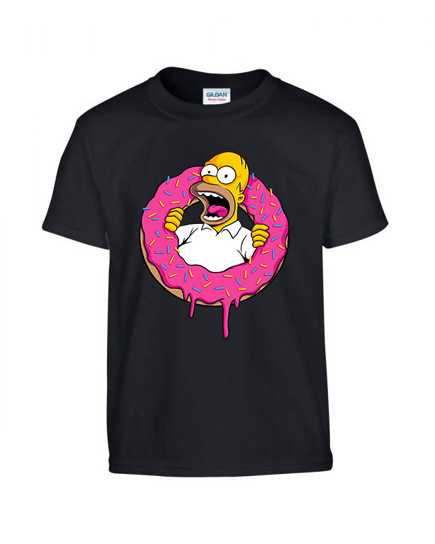 fánk homer donut simpson Fekete Gyerek Póló