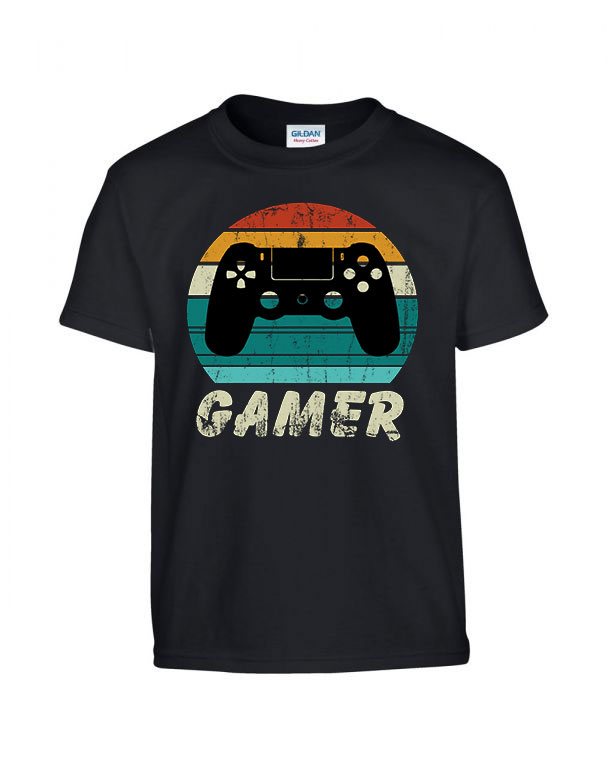 gamer Fekete Gyerek Póló
