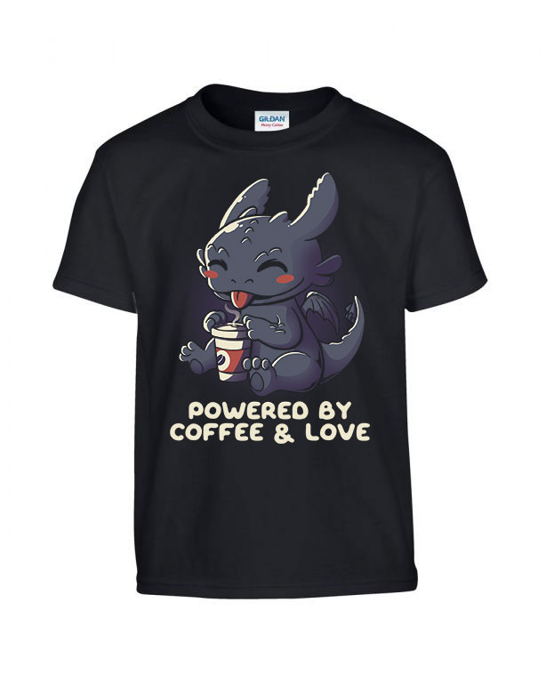 kávé coffee Fekete Gyerek Póló